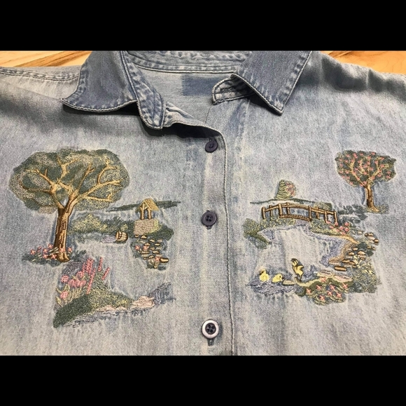 Vintage button up jean shirt - Picture 9 of 10